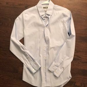 Express light blue dress shirt size small